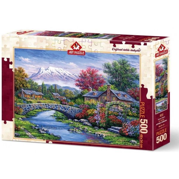 Piękna chatka nad rzeką (500el.) - Sklep Art Puzzle